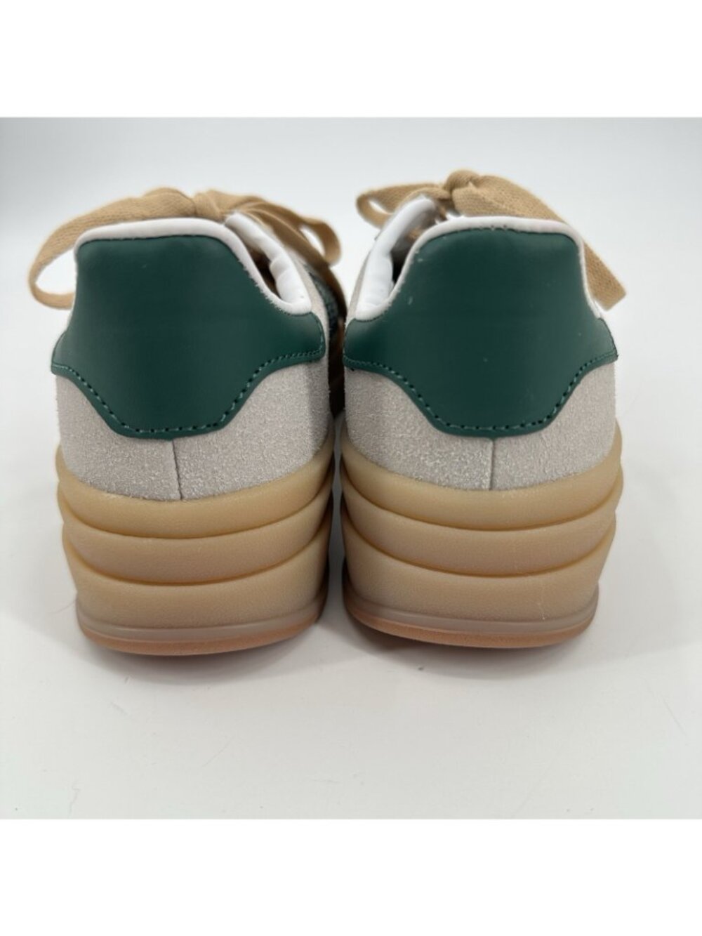 NWOT ADIDAS Gazelle Bold Platform Sneaker 8.5 Cream Green Beige triple stacked - Picture 8 of 10